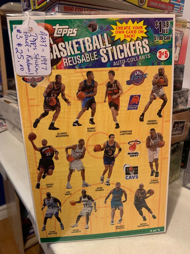 1997 Topps Stickers Panel 3/5 Dennis Rodman NBA Showcase 267 in Arts & Collectibles in Edmonton