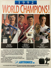 1992 Airtronics World Flying/Racing Champions Original Ad