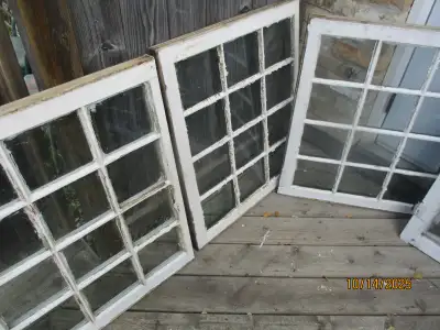 3 OLD 1915 STORM 12 PANE WINDOWS $30 EA. GREENHOUSE RENOVATION, View more