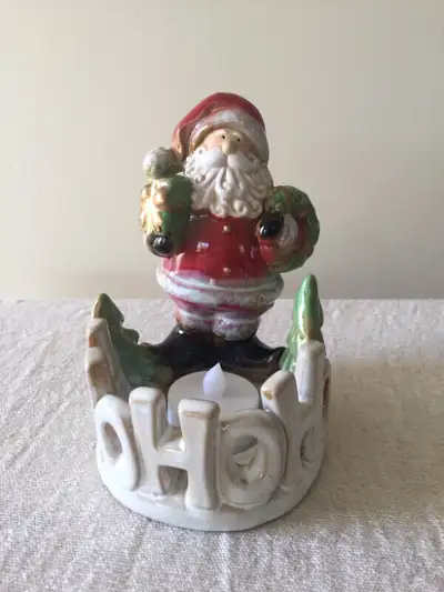 CHRISTMAS SANTA CANDLE HOLDER, View more