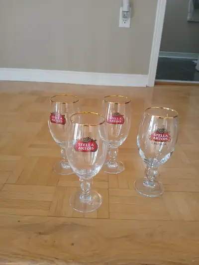 4- new 33cl STELLA ARTOIS BEER CHALICES, View more