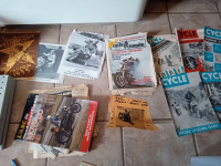 Lot livret catalogue et article de journeau course de moto 1952@