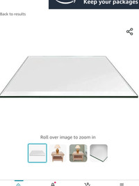 Square Bevelled Glass Table topper