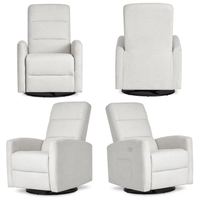 Dream On Me Berkley Upholstered Glider / Power Recliner / Swivel in Chairs & Recliners in Mississauga / Peel Region - Image 3