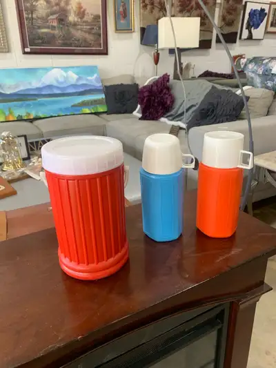 Vibrant Vintage Thermos set , View more