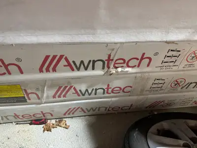 All brand new motorized Awntech awnings. 1 navy, 2 dusty blue, 1, View more