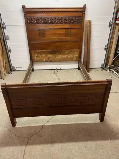 Antique Victorian Eastlake Bed 1880's, View more