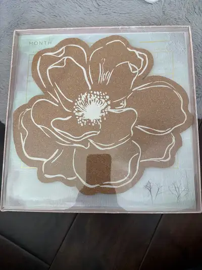 Flower Memo Cork Board + Calendar, View more