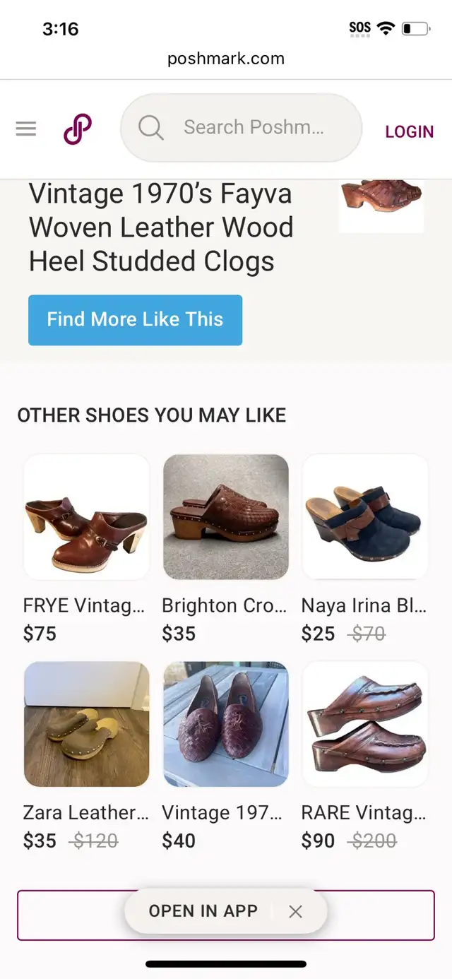 2 pairs ! Rare Vintage Fayva Leather & Wood Clog Heels - Size 5 in Women's - Shoes in Cape Breton - Image 8