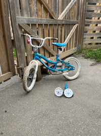 Kids bike with training wheels 