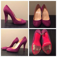 Christian Louboutin Amethyst Suede Ron Rons