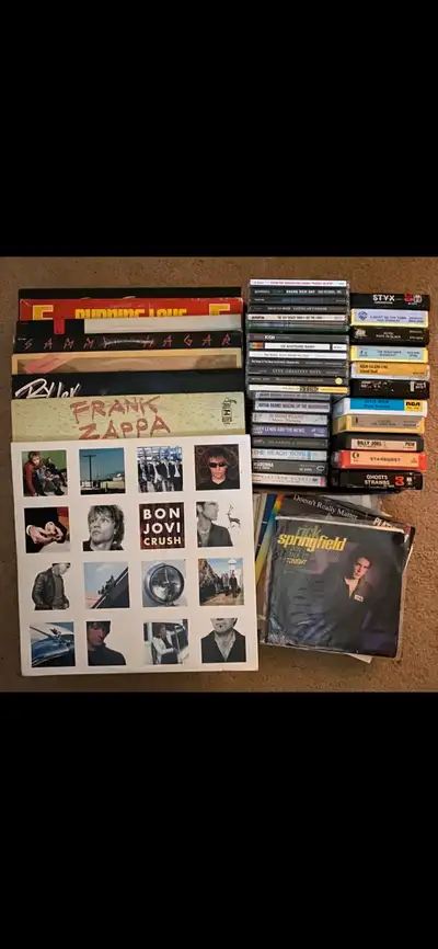 Vintage Records/Tapes/8 Track/CD’s Lot (price is for all), View more