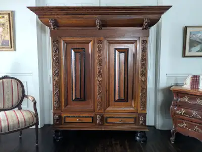 Antique Dutch Linen Cabinet, View more