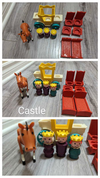Vintage Fisher Price Castle Pieces (lot, see ad for individual p