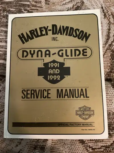 1991 1992 Harley-Davidson Dyna DynaGlide Service Manual $100CAD Gently used Condition Text or Leave...