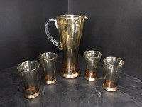 Ensemble Pichet avec 4 verres Rétro Vintage