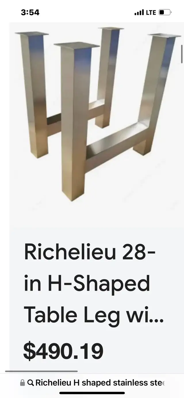 Richelieu H-shaped Table Legs in Other in Bedford - Image 3