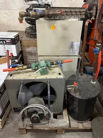 Hot water heat distribution for outdoor wood stove, View more