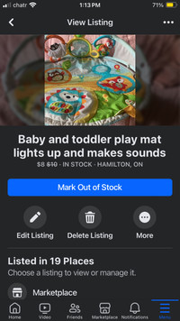 Baby and toddler play mat lights up and makes sounds