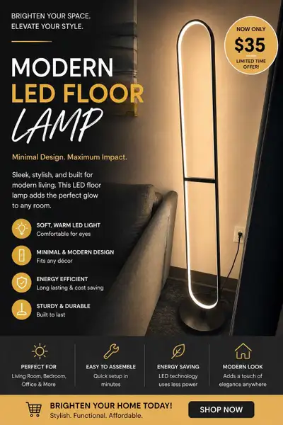 Modern LED Floor Lamp, View more