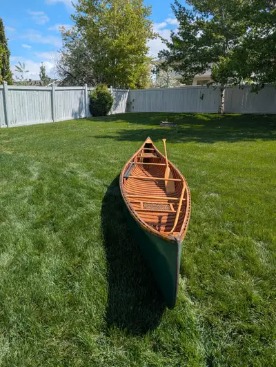 Cedar strip canoe, View more