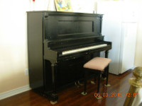 Stroud New York Player Piano circa1920,peint noir,acajou sanfume