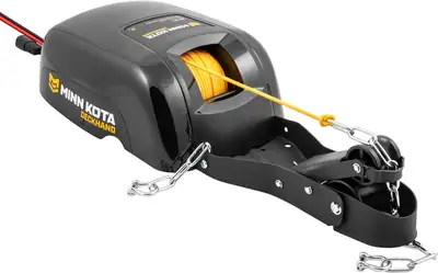 Electric anchor winch makes fishing boat navigation and placement convenient and effortless MinnKota...