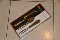 SET OF 3 STAINLESS STEELE CHEESE KNIVES UNOPENED BOX