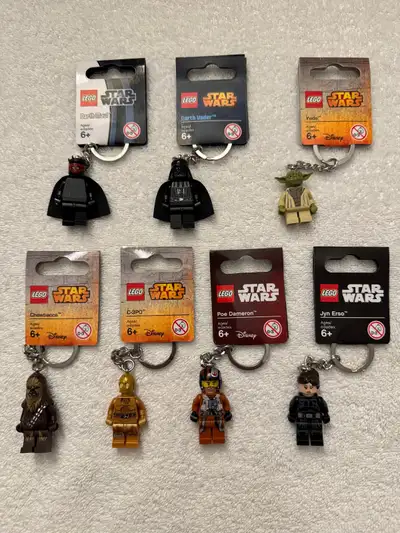 Lego STAR WARS Retired KEYCHAINS - LOT of 7 (NEW c/w Tags !), View more