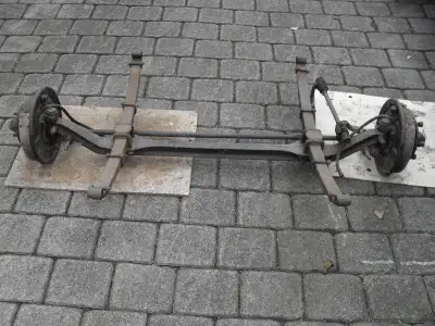 Straight axle complete with springs. Original front axle is from a 1949 mercury M47 half ton. Was re...