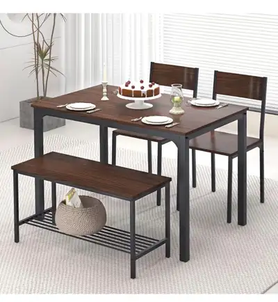 Dining table and chairs, View more
