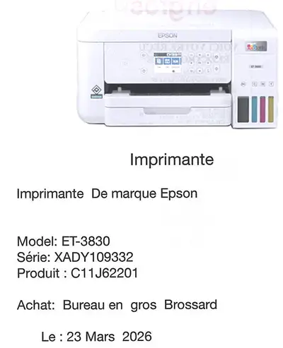 Imprimante à vendre, View more