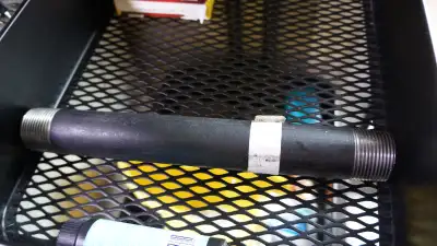 Anvil 8700141503 Steel Pipe Fitting. Nipple. 1" NPT Male x 10" Length. Black Finish. The Fitting is...