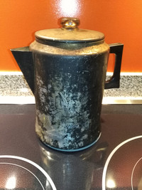 Lots of Miles on this Vintage 1940's Coffee Perculator 9" Tall W