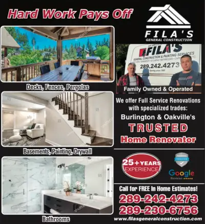 Fila's General Construction - 25 Years Of Experience, View more