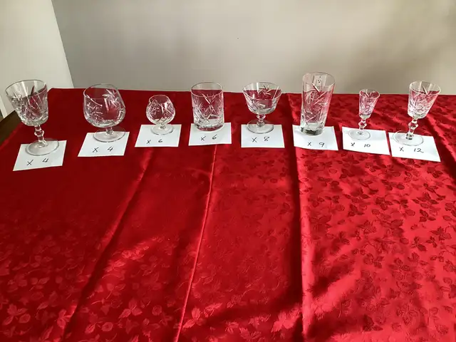 PINWHEEL CRYSTAL GLASSES  in Kitchen & Dining Wares in City of Montréal - Image 3