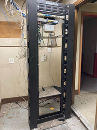 2 post network equipment rack