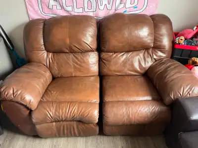 Brown Leather Couch for Sale, View more