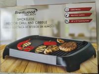 Smokeless indoor grill and griddle