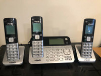 Vtech Three Cordless Handsets With Digital Answering