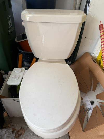 Bone Color Toilet - Excellent Condition - With Bidet, View more