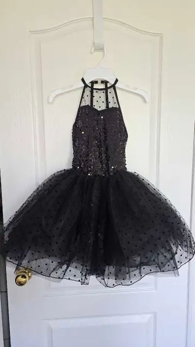 Layla's Dance Black Sequin Tutu Dress Costume size M Child, View more