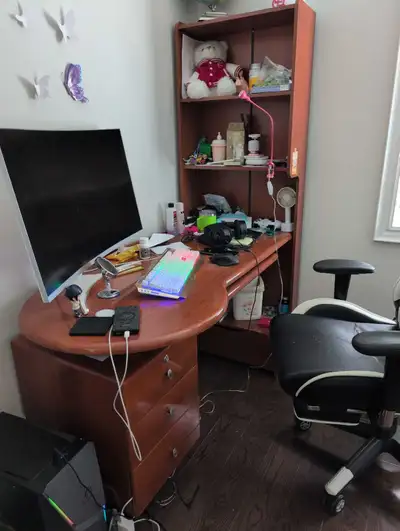 Computer Desk with Shelf, View more