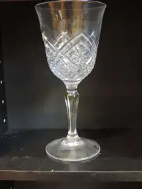 Vintage Crystal Wine Glasses Set of 8