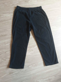 CLASSIC EDITIONS 2x BLACK Ribbed Track Pants
