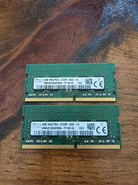 8gb (2X 4gb) DDR4 PC4 SODIMM laptop memory RAM