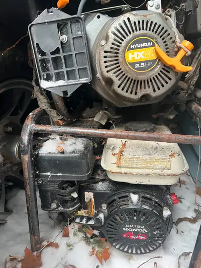 3 Generators. -Not Starting- x1 Honda 4.0 HP x1 Hyundai 2.5 HP x1 Two-stroke 300W travel generator....