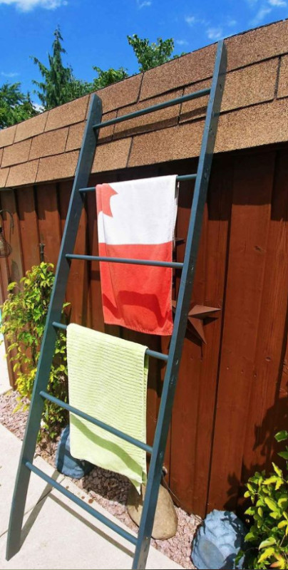 Handmade rustic pool towel ladders in Outdoor Décor in Chatham-Kent