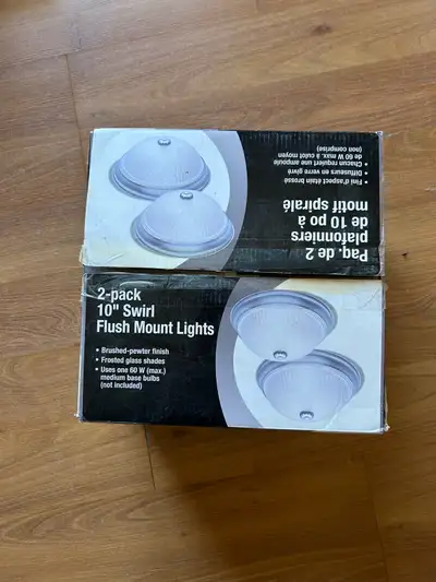 2-pack 10" Swirl Flush Mount Lights, View more