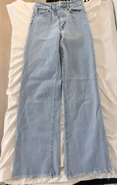 H&M Light Blue Wide High Waist Jeans, View more